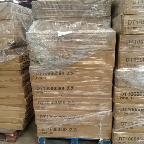 PALLET OF ASSORTED INCOMPLETE DESIGNER FURNITURE PARTS AND PIECES 
