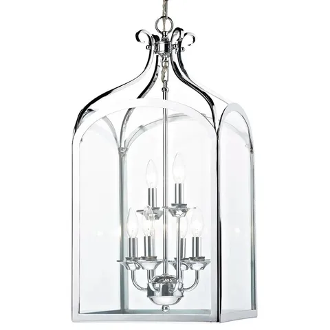 BOXED PARKSLEY 6 LIGHT POLISHED CHROME LANTERN PENDANT