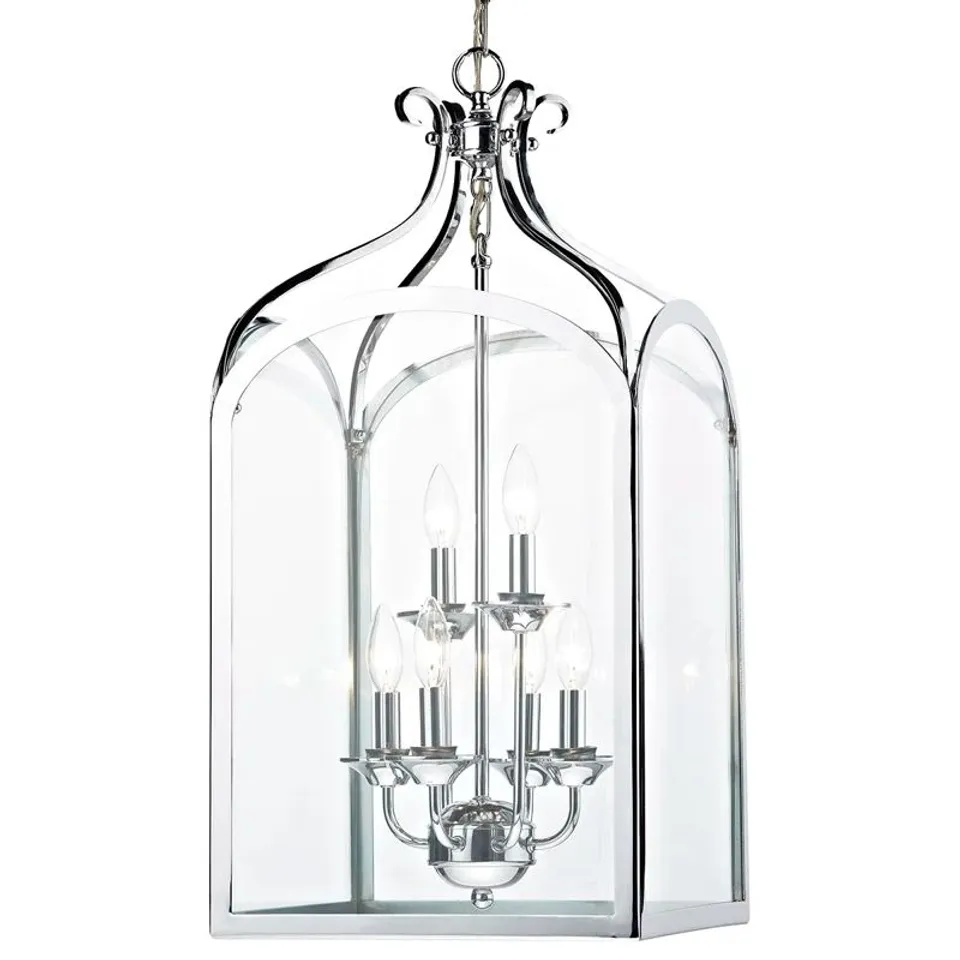 BOXED PARKSLEY 6 LIGHT POLISHED CHROME LANTERN PENDANT