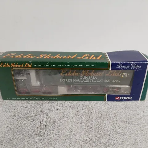 BOXED CORGI EDDIE STOBART VOLVO F88 BOX TRAILER LIMITED EDITION COLLECTABLE
