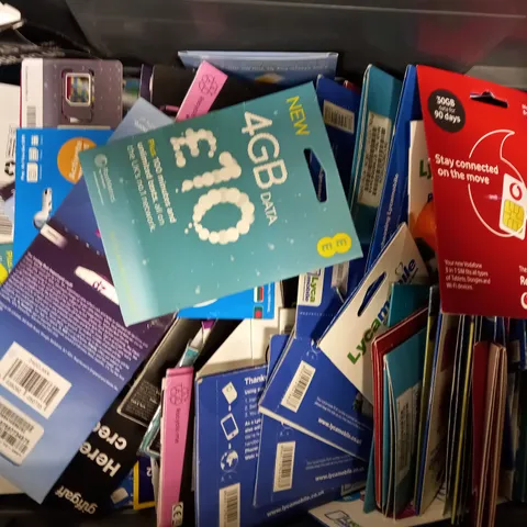 LOT OF APPROXIMATELY 30 ASSORTED SIM CARDS