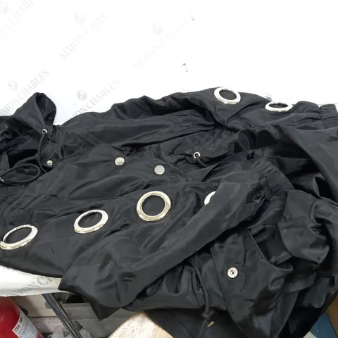 BLACK MALISSA J WATERPROOF BUTTON JACKET - SIZE UNSPECIFIED 