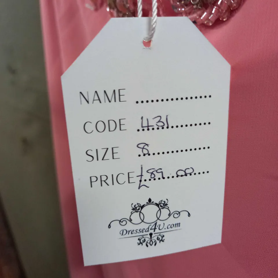 WOMENS OCCASSIONAL PINK DRESS SIZE 8