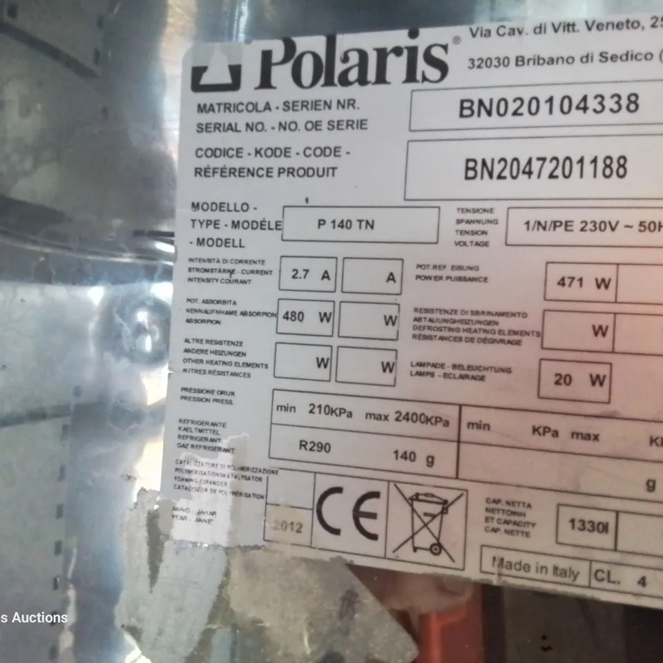 POLARIS COMMERCIAL DOUBLE DOOR TALL FRIDGE SPA TN 140