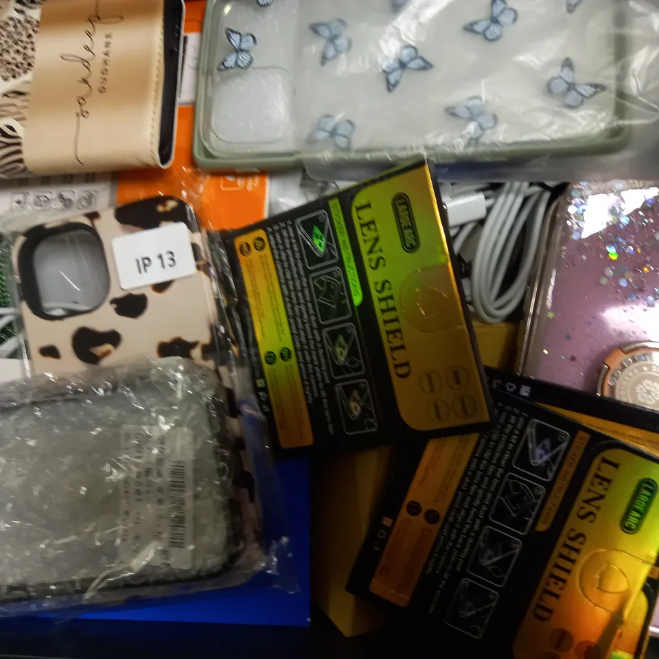 LOT OF APPROXIMATELY 20 PHONE ACCESSORIES, TO INCLUDE CASES, SCREEN PROTECTORS, ETC 