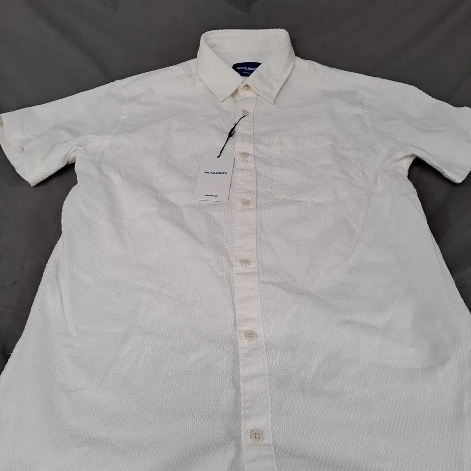 JACK AND JONEDS DOBBY SHIRT SIZE M