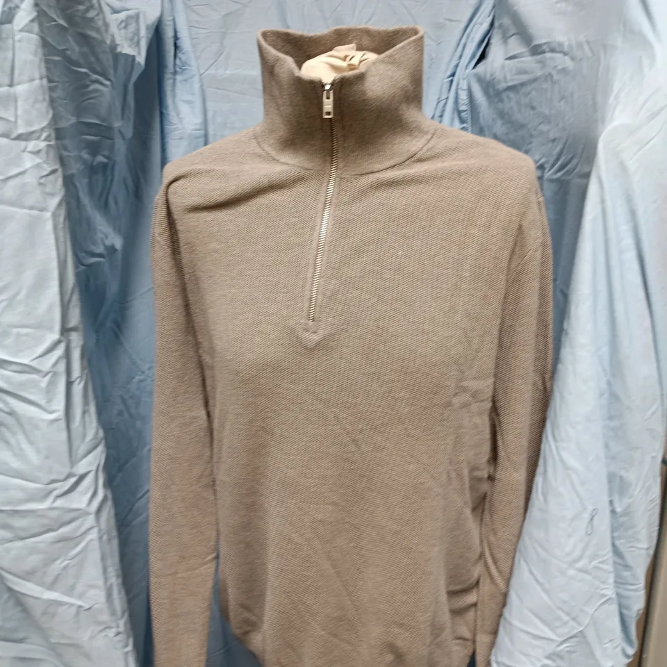 MNG KNIT ZIP SWEATER – MEN'S, BROWN (EUR L / USA L)