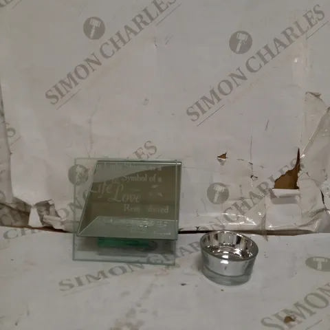 PERSONALISED IN LOVING MEMORY GLASS TEALIGHT HOLDER
