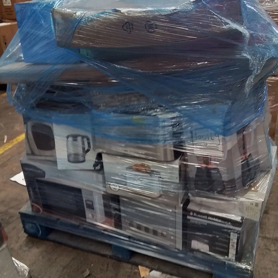 PALLET CONTAINING A LARGE QUANTITY OF ELECTRICAL PRODUCTS TO INCLUDE;TOASTER,KETTLE,MICROWAVE,BLENDER,IRON