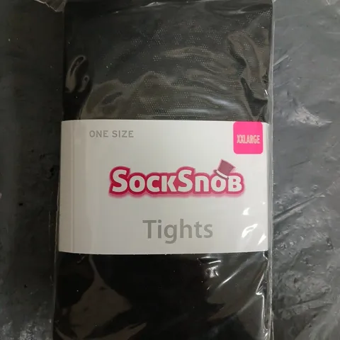 BOX OF APPROXIMATELY 100 PAIRS OF SOCKSNOB TIGHTS IN BLACK - XXL - COLLECTION ONLY