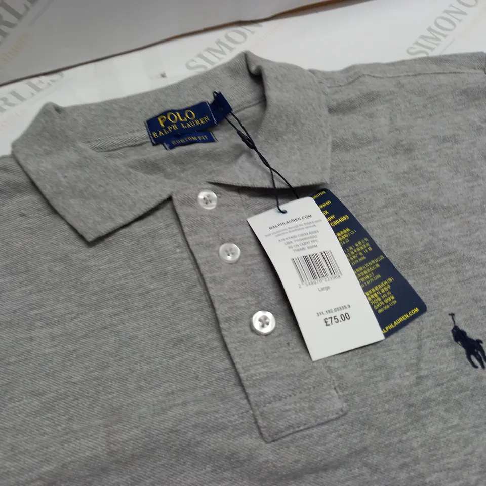 POLO RALPH LAUREN GREY POLO - L