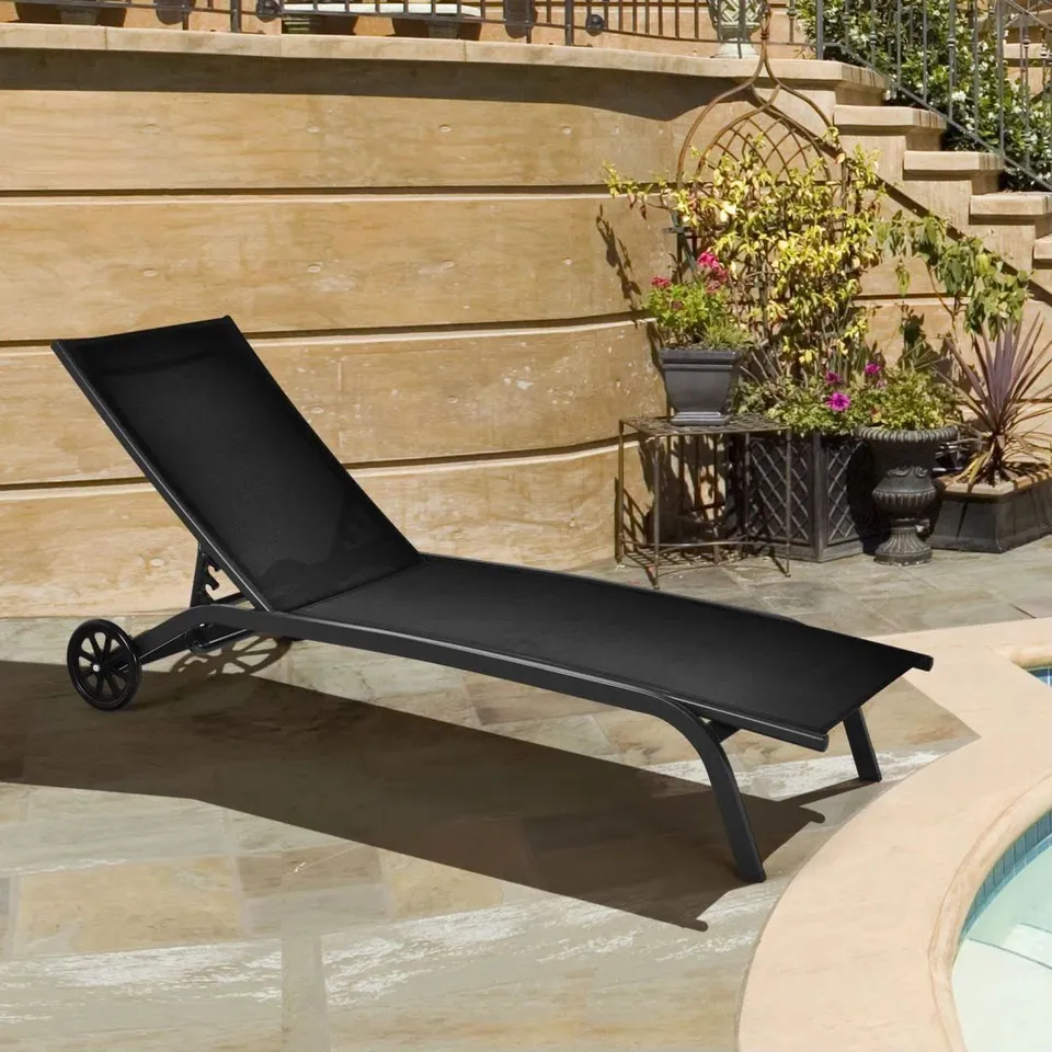 BOXED LASONJA LONG RECLINING SINGLE CHAISE -GREY-