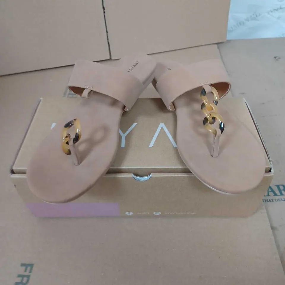 INYATI - LEANDRA THONG STYLE SANDAL IN TOASTED NUT - 6