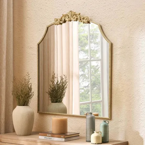 BOXED DUSK SYLVIE TRADITIONAL ARCHED MIRROR - GOLD (1 BOX)