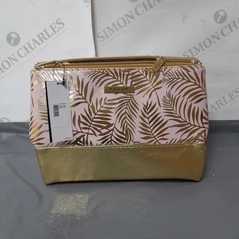 TAHARI COMESTICS BAG, LOTS OF STORAGE INSIDE PINK AND GOLD