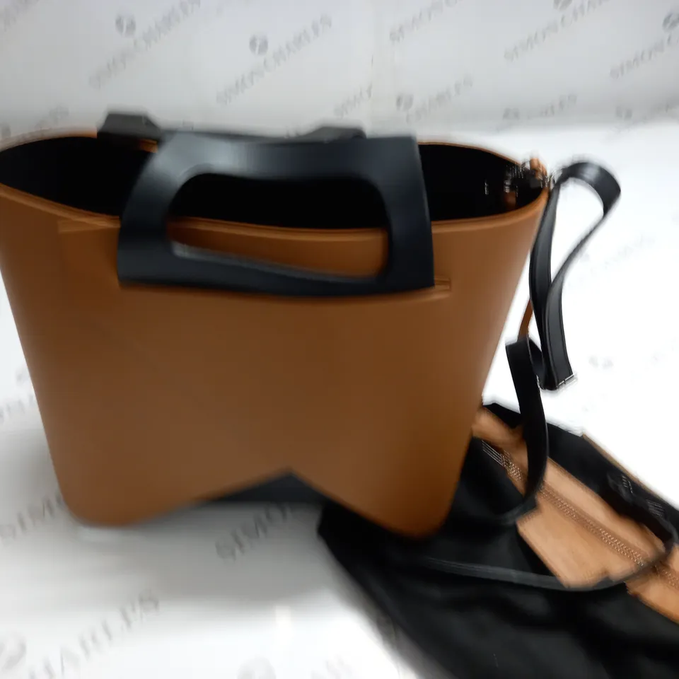 VERA PELLE BROWN/BLACK TWO TONE BAG