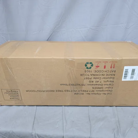 5FT PRE-LIT POTTED TREE – INDOOR/OUTDOOR, GREEN (BOXED)