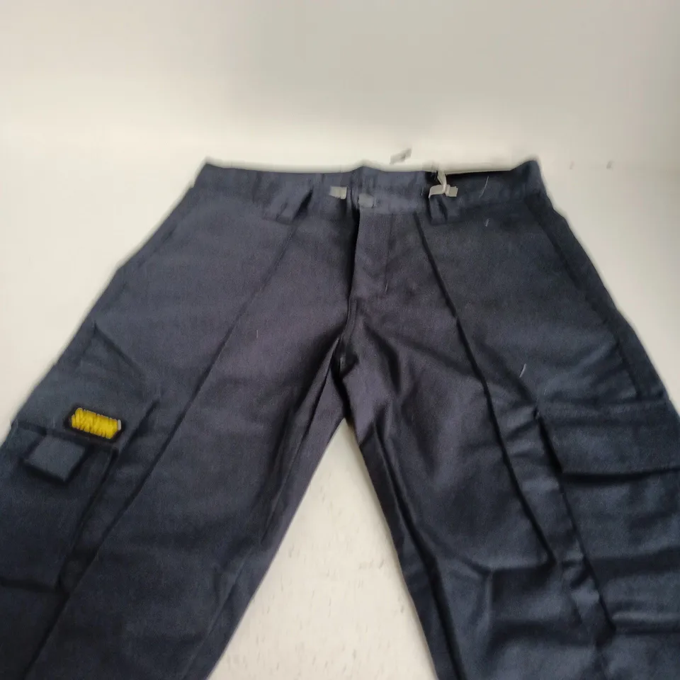SITE KING SAFETY WORKWEAR NAVY TROUSERS UK 32R