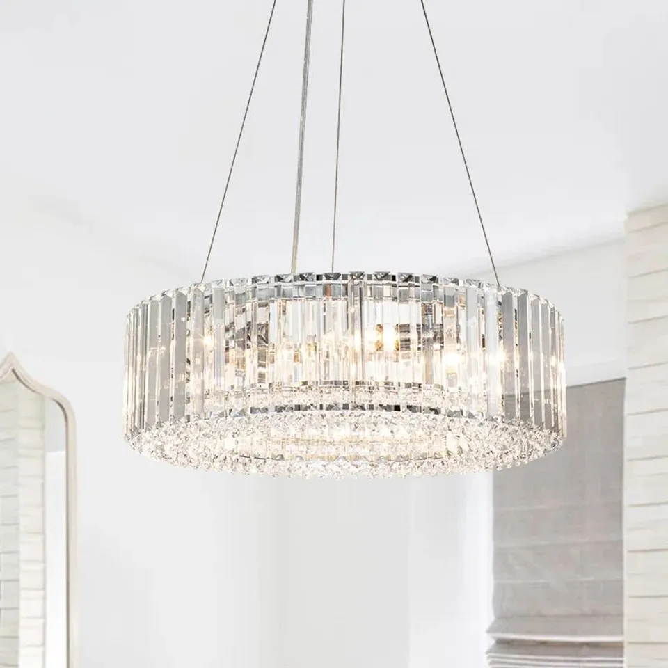 BOXED ABIGEAL 6 - LIGHT CHANDELIER WITH CRYSTAL ACCENTS