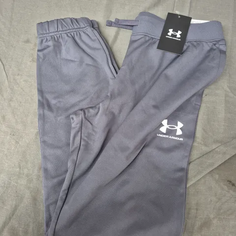 UNDER ARMOUR BOYS CB KNIT TRACK SUIT BOTTOMS IN GREY - YL