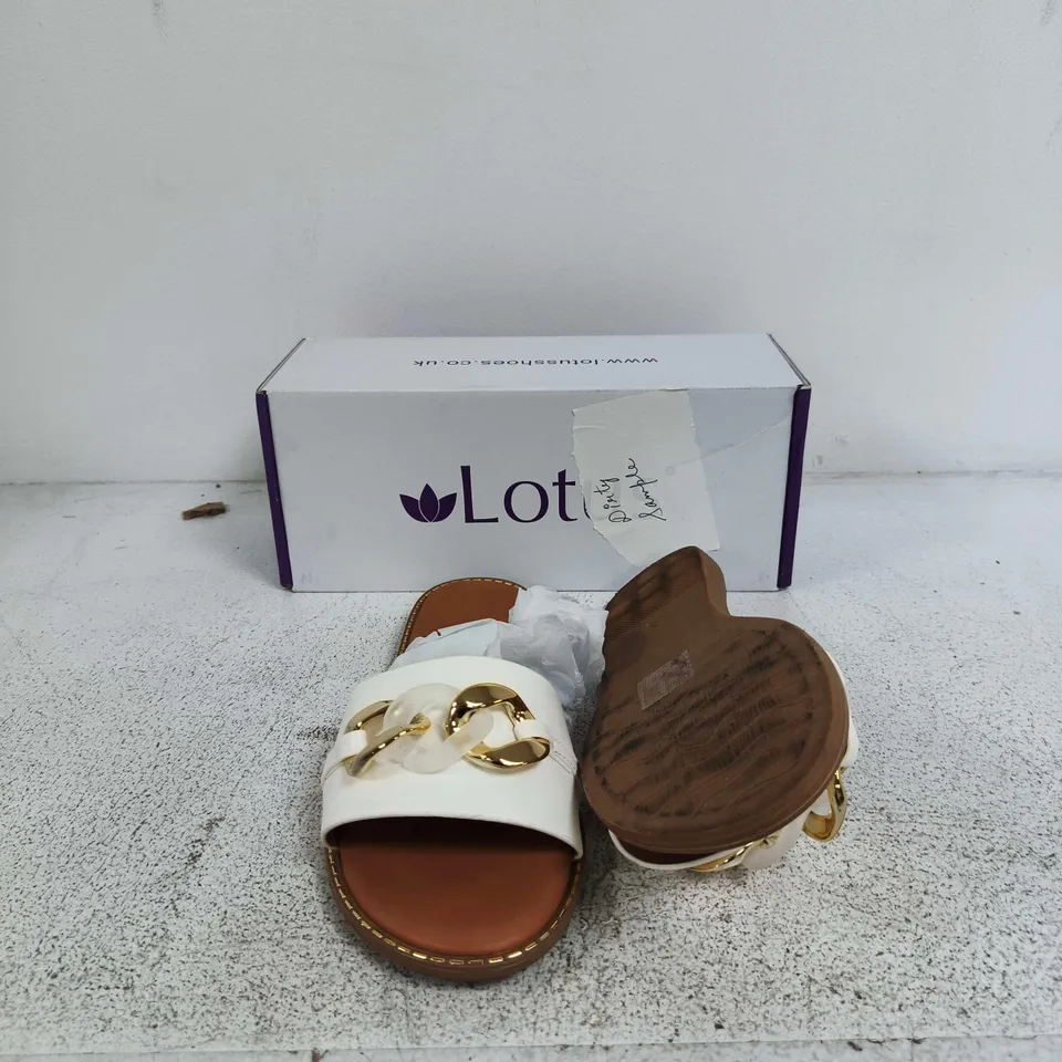 LOTUS VIDA ULP400 WHITE SANDALS – UK 7