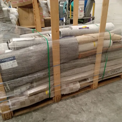 PALLET TO CONTAIN A LARGE QUANTITY OF DESIGNER AREA RUGS