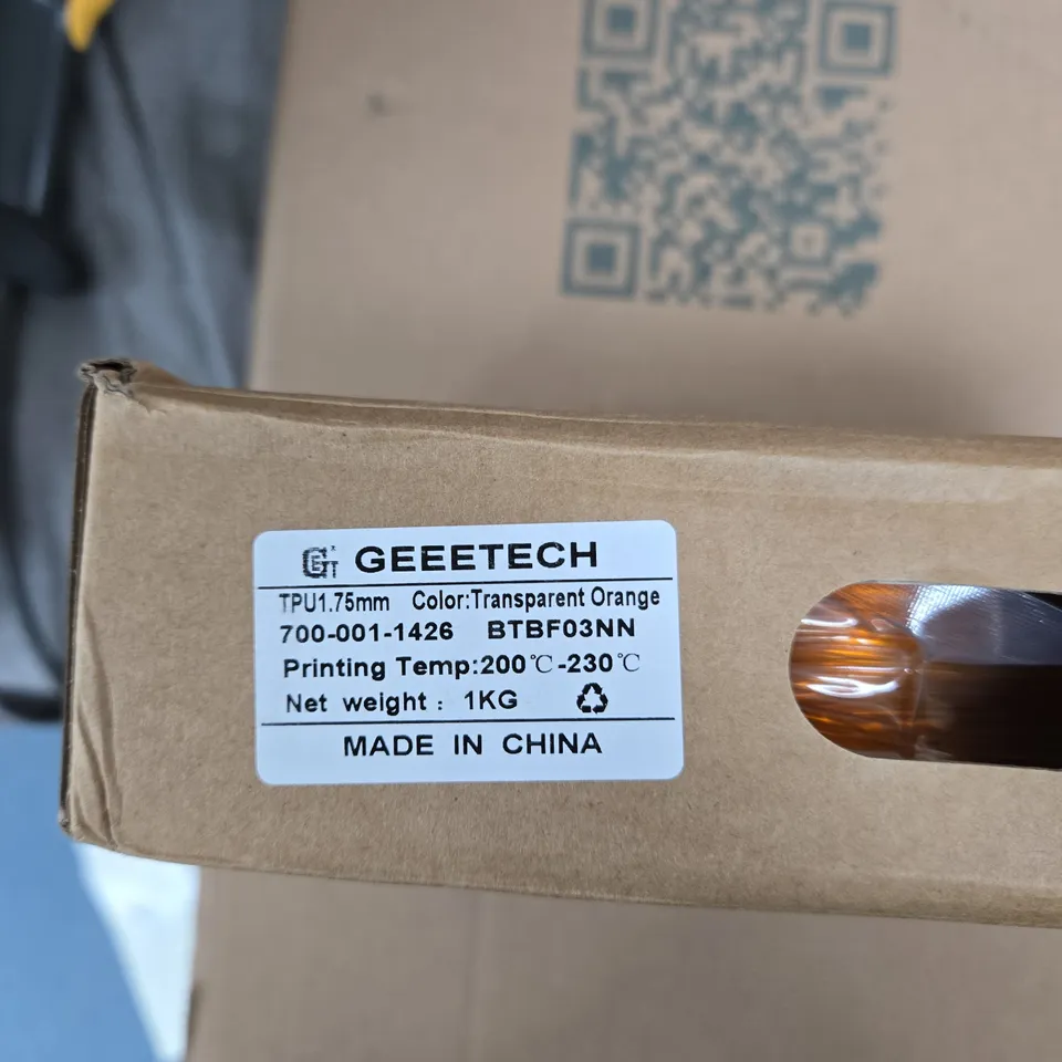 GEETECH TPU 1.75MM 3D PRINTER FILAMENT – TRANSPARENT ORANGE, 1KG
