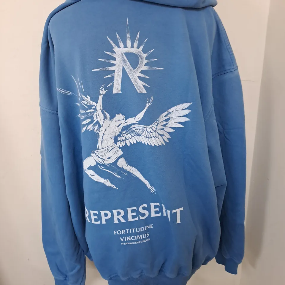 REPRESENT ICARUS HOODIE IN SKY BLUE - XL
