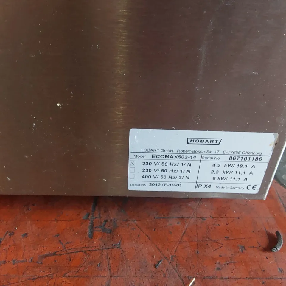 HOBART ECOMAX 502-14 COMMERCIAL UNDERCOUNTER DISHWASHER