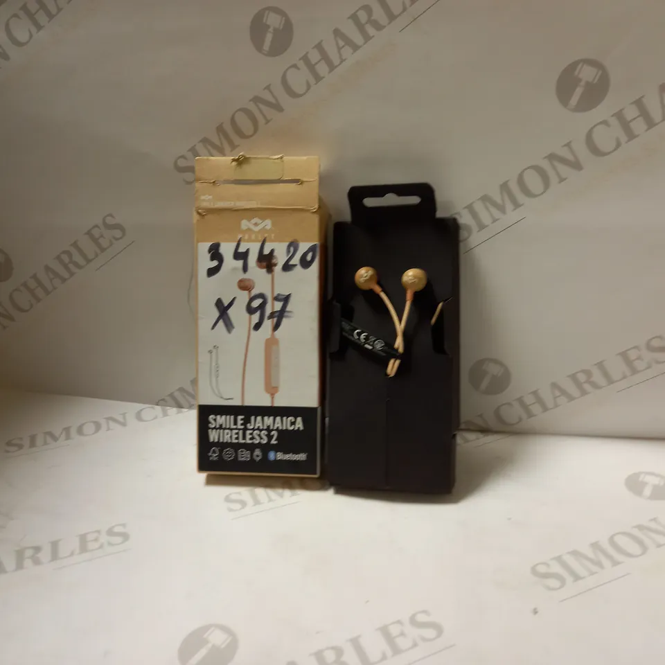 BOXED HOUSE OF MARLEY SMILE JAMAICA WIRELESS 2 EARPHONES