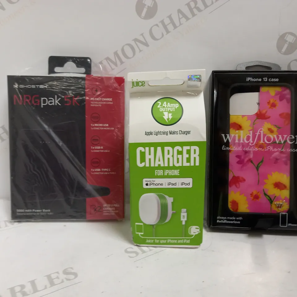 LOT OF APPROXIMATELY 20 PHONE ACCESSORIES, TO INCLUDE CASES, SCREEN PROTECTORS, CHARGERS, ETC 