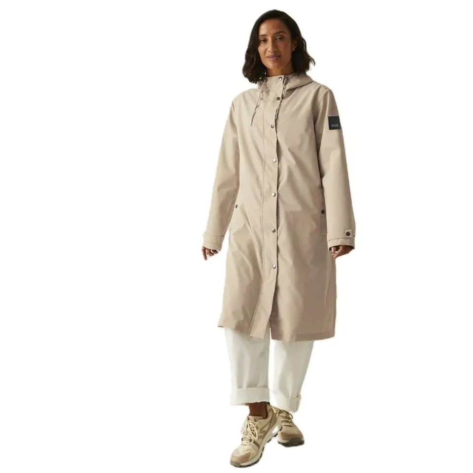 BRAND NEW REGATTA WOMENS REINNA WATERPROOF JACKET IN WHITE PEPPER - UK 14