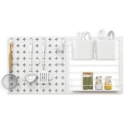 BOXED COSTWAY 2 PEGBOARD PANELS AND STORAGE RACK COMBINATION WALL KIT