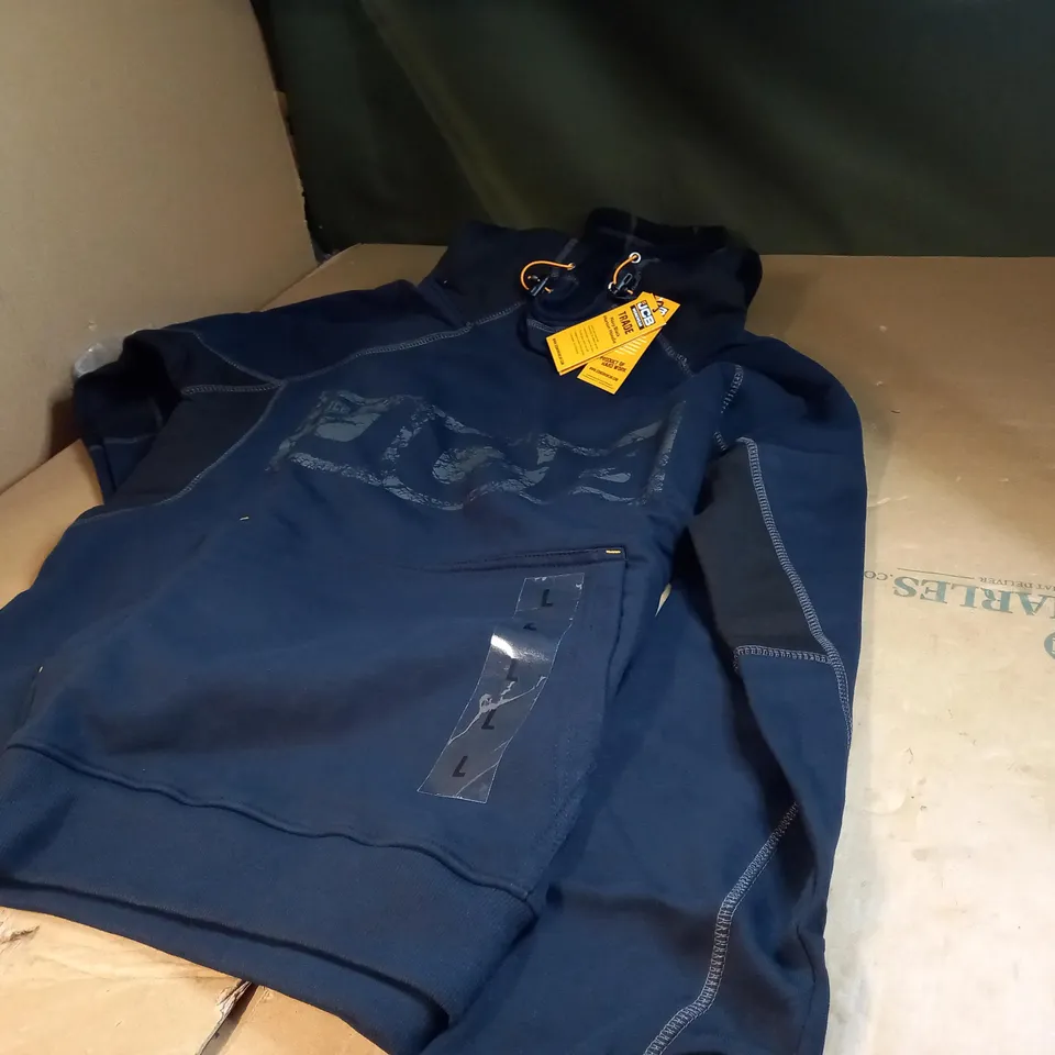 JCB WORKWEAR BLACK HOODIE UK SIZE LARGE