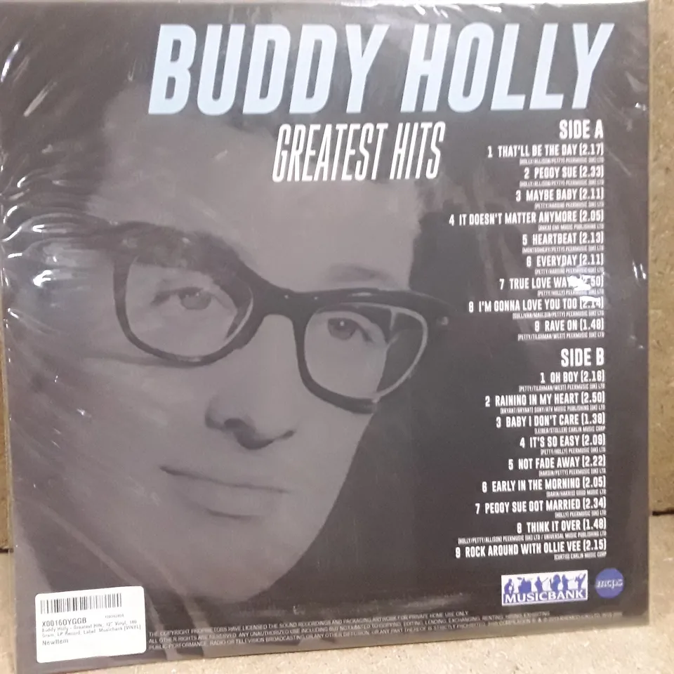 BUDDY HOLLY GREATEST HIT VINYL 