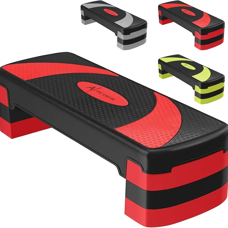 BOXED ACTIVE FOREVER STEPPERS FOR EXERCISE 3 LEVELS - BLACK/RED
