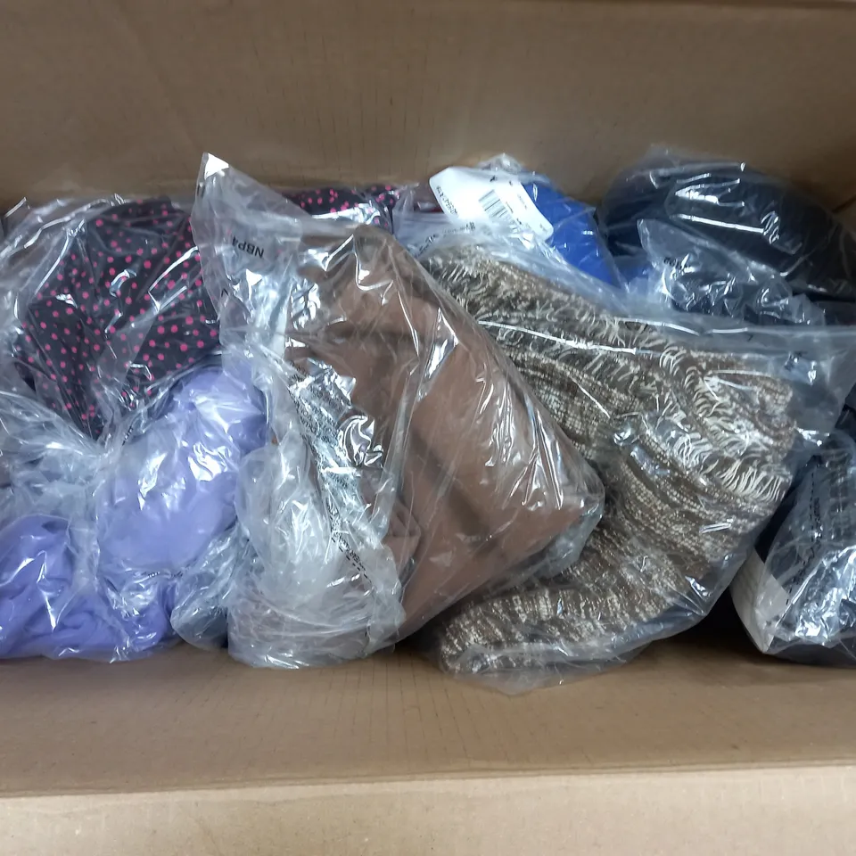 BOX OF ASSORTED CLOTHING ITEMS TO INCLUDE JUMPERS - PJ SETS - PANTS 