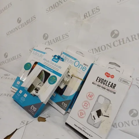 LOT OF ASSORTED MINUTE ONE IPHONE CASES FOR A VARIETY OF DIFFERENT PHONES