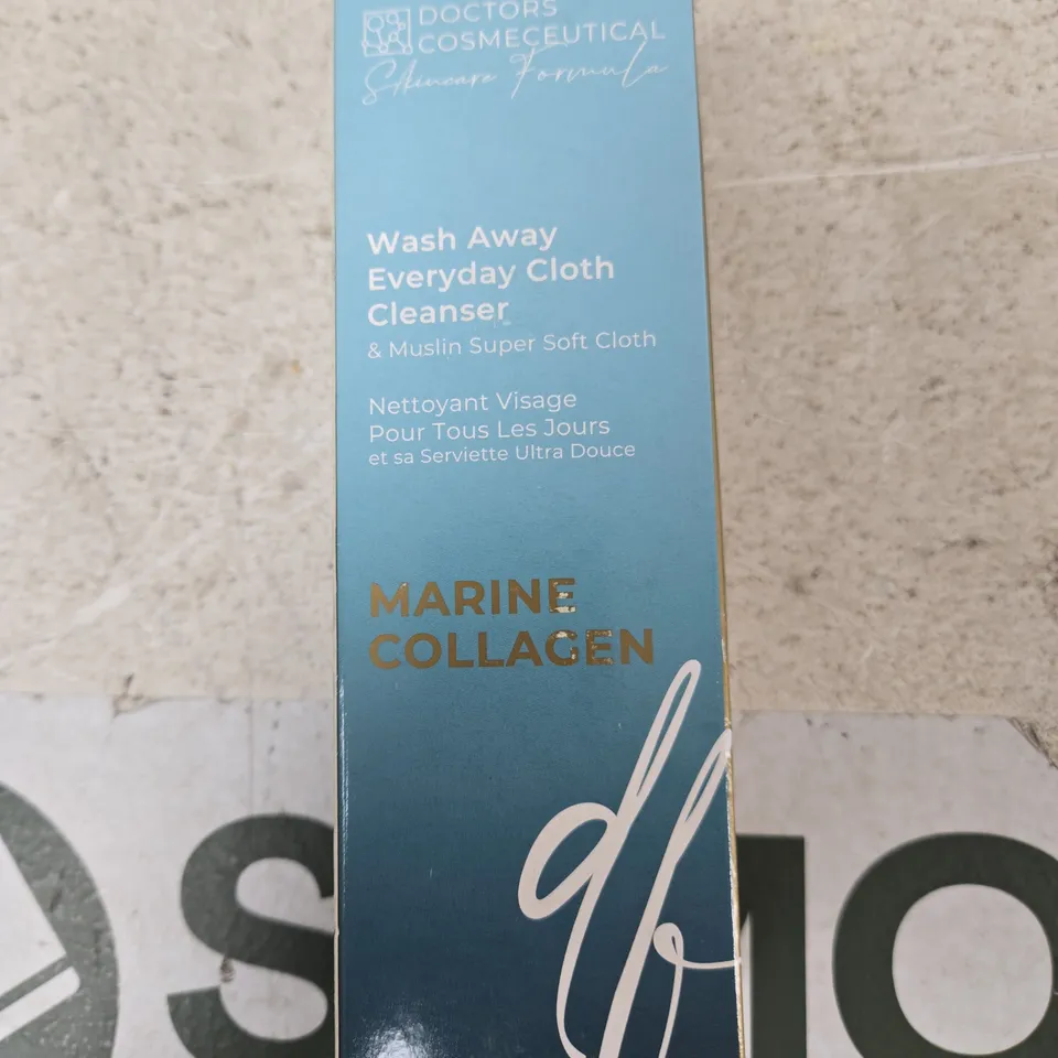DOCTORS COSMECEUTICAL MARINE COLLAGEN WASH AWAY EVERYDAY CLOTH CLEANSER WITH MUSLIN CLOTH (150ML)