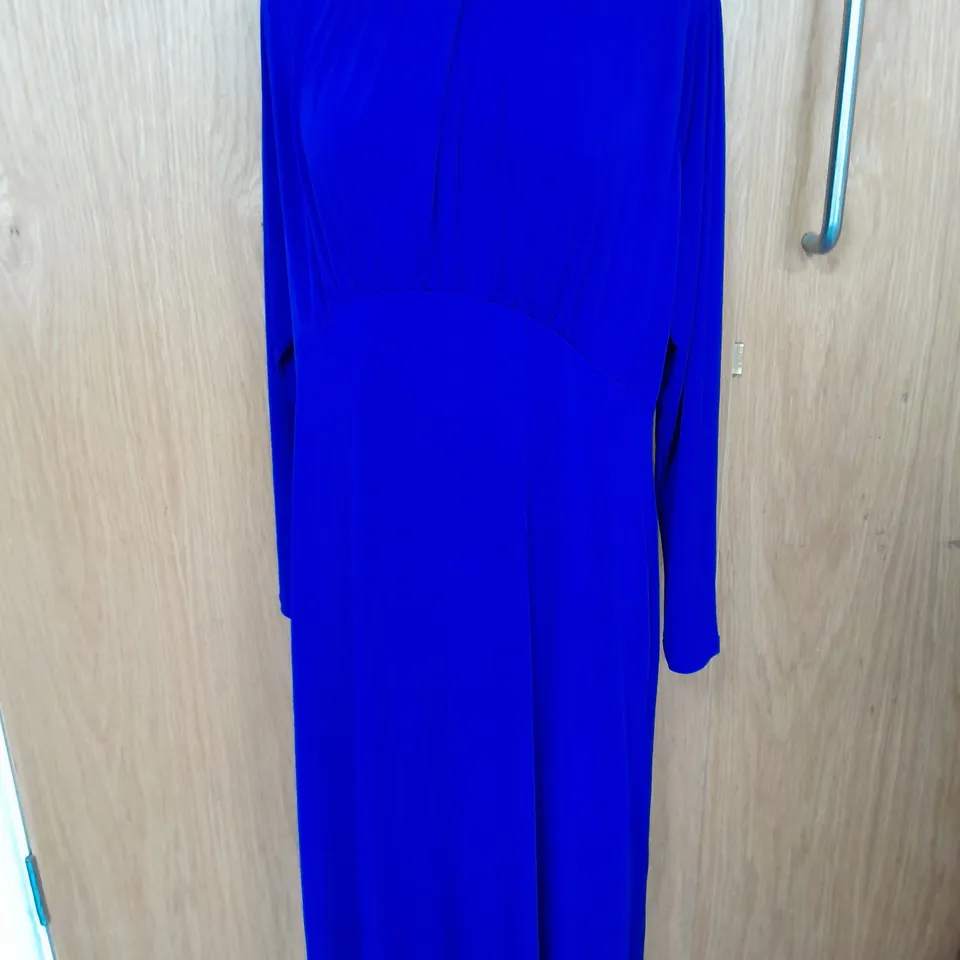 DOROTHY PERKINS CURVE LONG SLEEVE MIDI DRESS IN COBALT SIZE 18