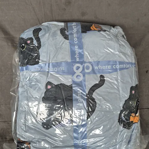 SEALED OODIE ADULT OVERSIZED HOODED BLANKET - BLACK CAT
