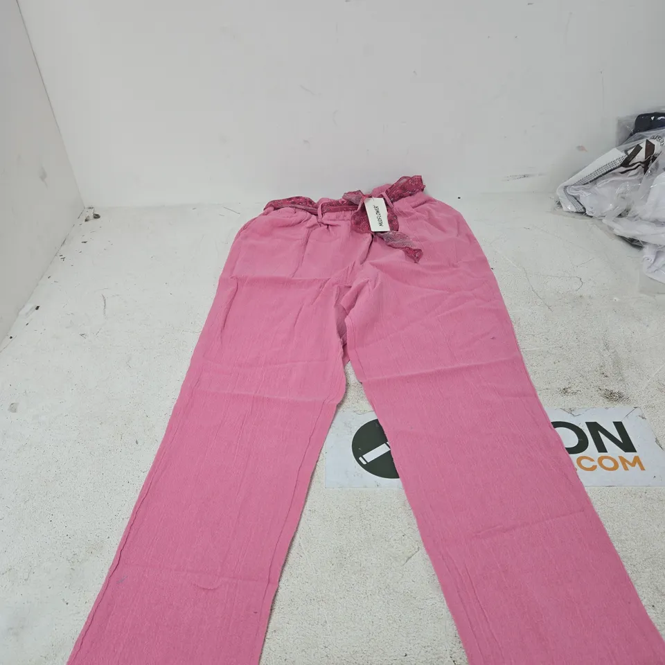 MUDFLOWER PINK WOMEN'S TROUSERS – UK 17 (EU 42, US 10) WITH BELT