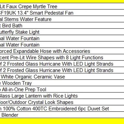 PALLET OF APPROXIMATELY 18 ASSORTED HOUSEHOLD AND GARDEN PRODUCTS TO INCLUDE; 