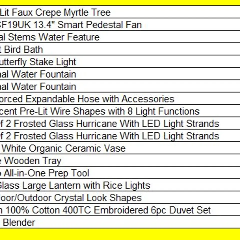 PALLET OF APPROXIMATELY 18 ASSORTED HOUSEHOLD AND GARDEN PRODUCTS TO INCLUDE; 