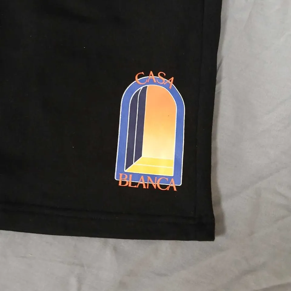 CASABLANCA TENNIS CLUB SHORTS – BLACK, SIZE M