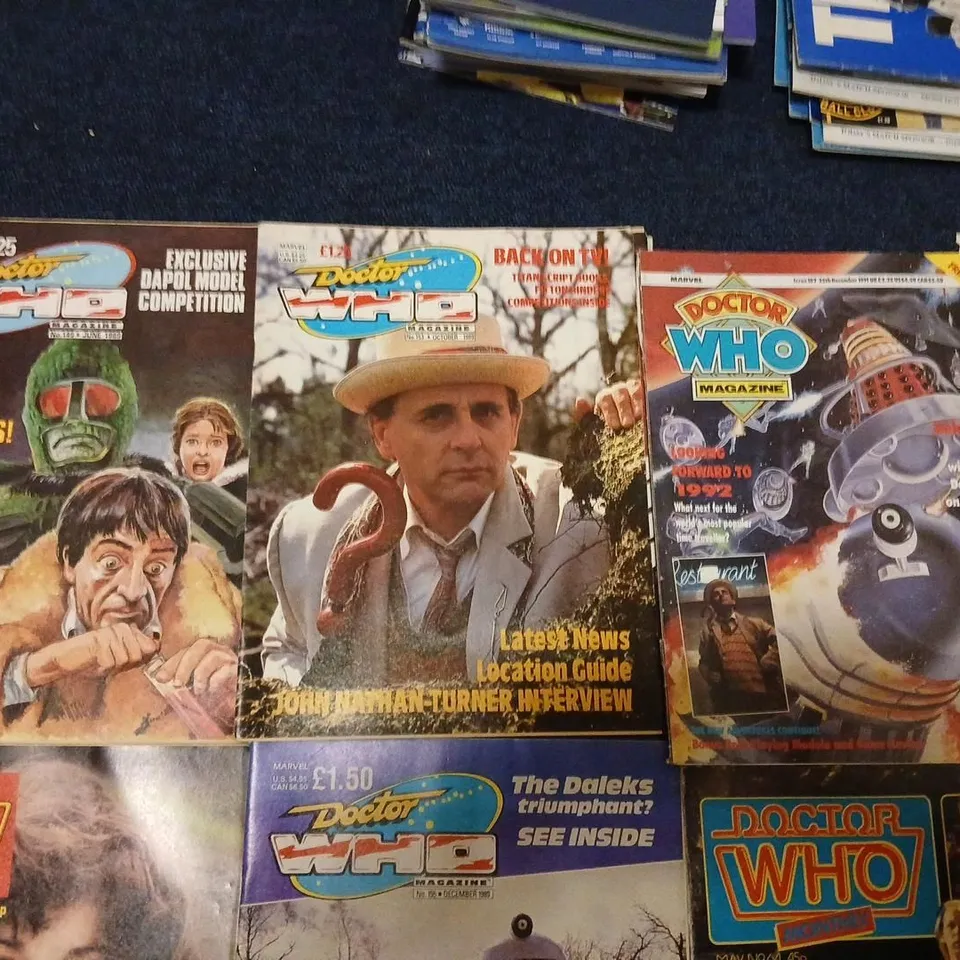 APPROXIMATELY 21 ASSORTED RETRO DOCTOR WHO MAGAZINES
