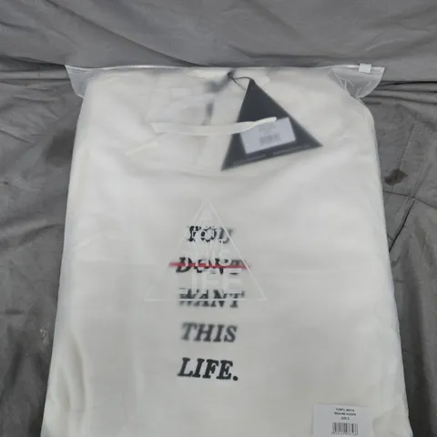 YDWTL WHITE REDLINE HOODIE – SIZE S