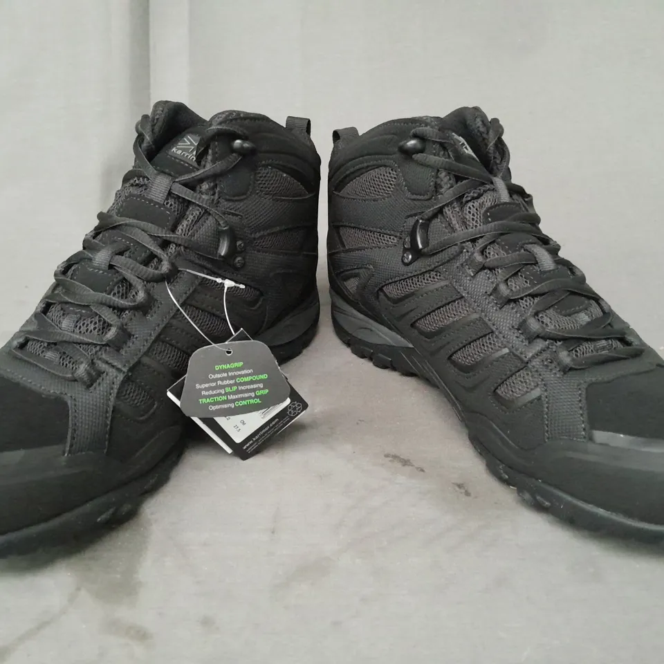 BOXED PAIR OF KARRIMOR HELIX MID WEATHERTITE SHOES IN BLACK UK SIZE 9