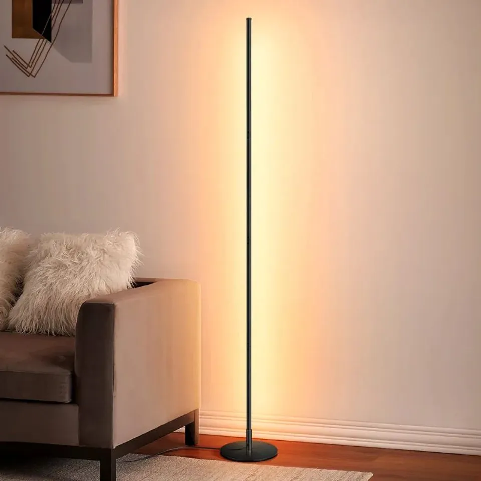 BOXED 147CM ADJUSTABLE HEIGHT DIMMABLE LED CORNER FLOOR LAMP