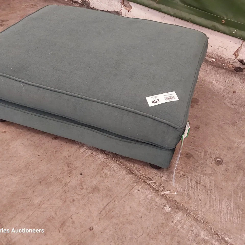 QUALITY BRITISH DESIGNER LOUNGE Co. RECTANGULAR FIXED TURQUOISE FABRIC 